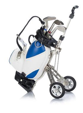 源头厂家高尔夫球包笔筒创意礼品办公室摆件现代简约装饰品圆珠笔