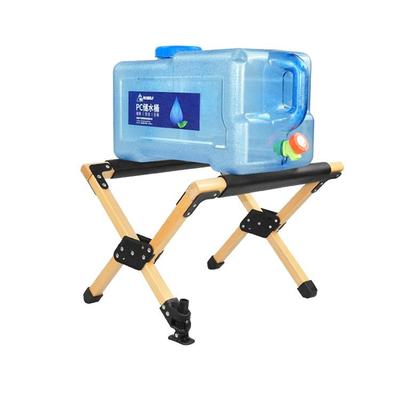 便携式露营野餐可调节户外折叠水桶保温箱榉木冰桶置物架