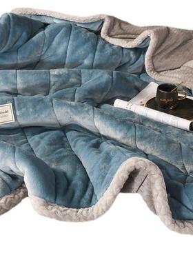 冬季保暖超高端床加厚三层毛柔莱毯绒毯子午睡法绒盖毛大牛毯多功