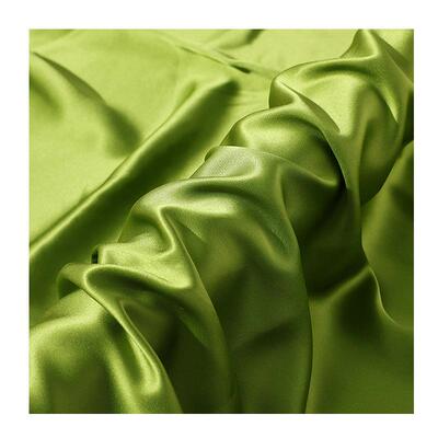 2OQE2姆蚕米真丝素绉1缎布00桑丝面料枕套发圈眼料罩丝绸布匹厂家