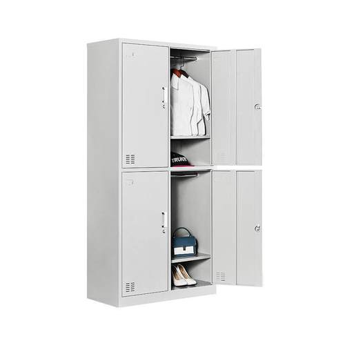 钢制更衣柜员工储物柜工厂宿舍换衣柜多门铁皮柜健身房带锁收纳柜