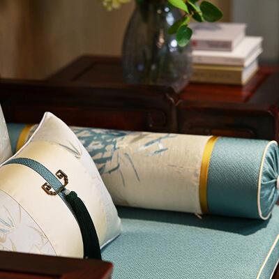 新垫F77SHH55中式红木沙汉发垫抱枕套流苏靠垫靠样板间床头枕高级