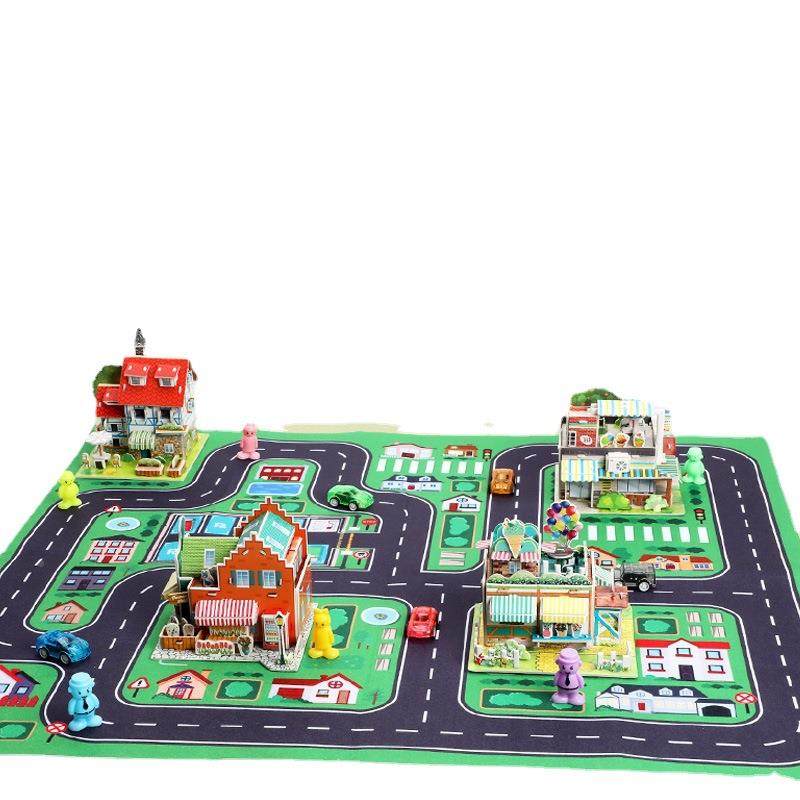 儿智创意拼纸益质3D立体拼图城童市场景装玩具儿251童礼品,玩具/童车/益智/积木/模型,建筑/DIY小屋/拼装模型,淘宝优惠券,粉丝福利购,淘宝优惠卷