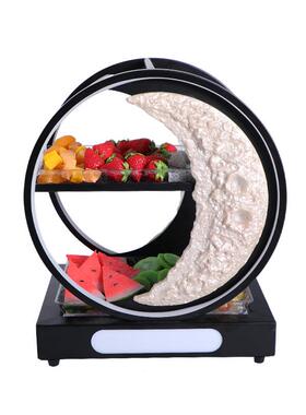 发光亮果盘架酒吧ktv果盘wz545LD双层月夜场红创意水果零网食E碟