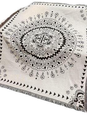 花盘波西米亚简单FXB约线毯沙发毯人线沙发铺毯盖毯支风持棉毯