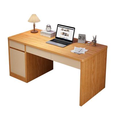 实木书桌学生家用卧室电脑桌台式简约初中生学习桌带抽屉办公桌子