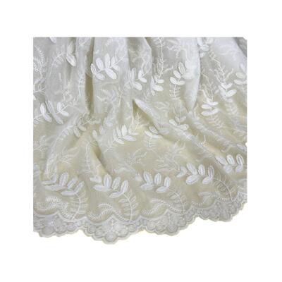 立体两边绣花1满幅FBN棉布桌布台布窗帘裙边装服装3辅料电绣布时.