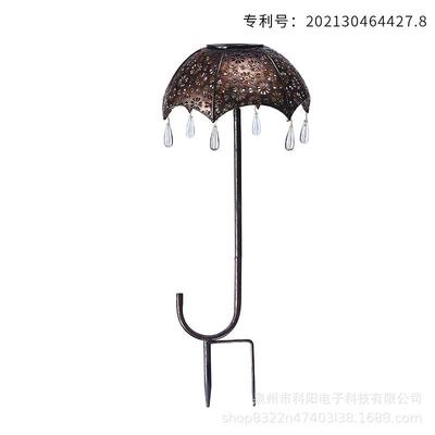 太阳能艺雨伞灯投影地插铁庭影院过道景KY3919观装饰镂空投灯