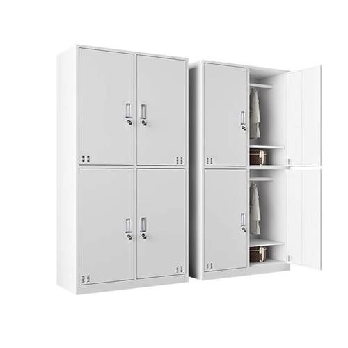更衣柜员工储物柜宿舍带锁换衣柜铁皮存放收纳柜多门鞋柜碗柜厂家