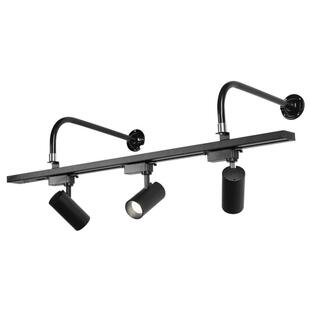 墙壁览侧装射灯伸会缩吊壁式明装长杆杆展展照画长臂导轨灯