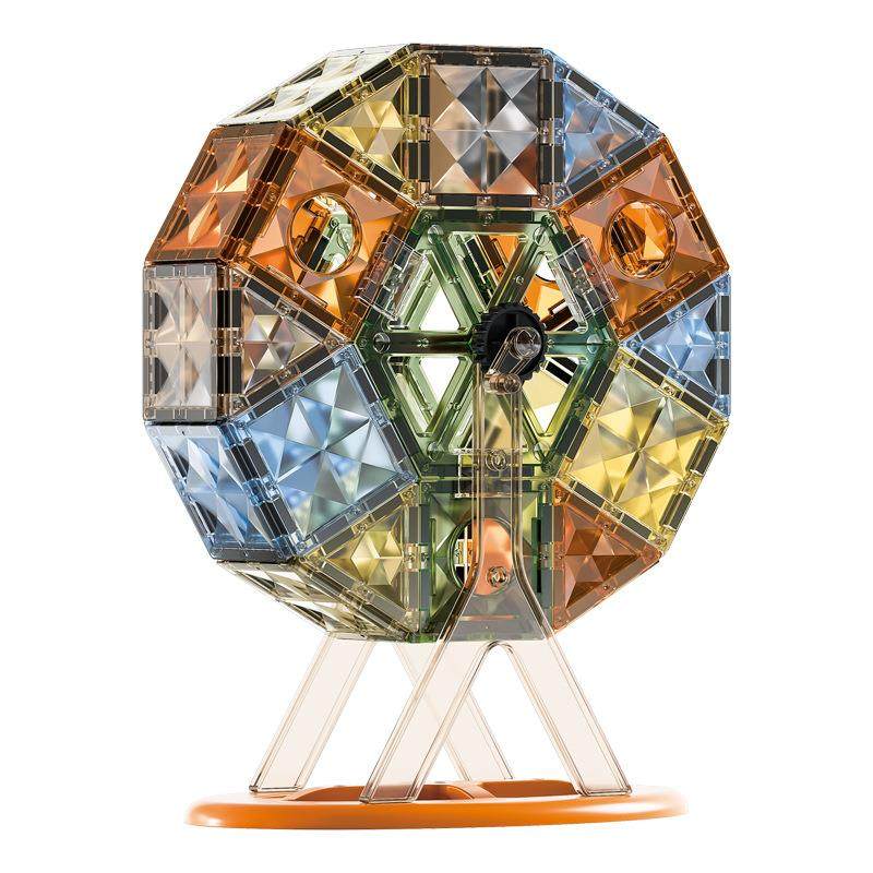 儿童彩窗磁性积木玩钻具创意拼摆件百变搭斐磁力LEP片摩天轮组装,玩具/童车/益智/积木/模型,磁力片/磁性棒/磁性积木,淘宝优惠券,粉丝福利购,淘宝优惠卷