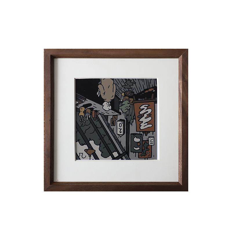 胡桃木相框摆台榫卯洗照片做成6寸7寸8寸实木相框黑胡桃方形相框