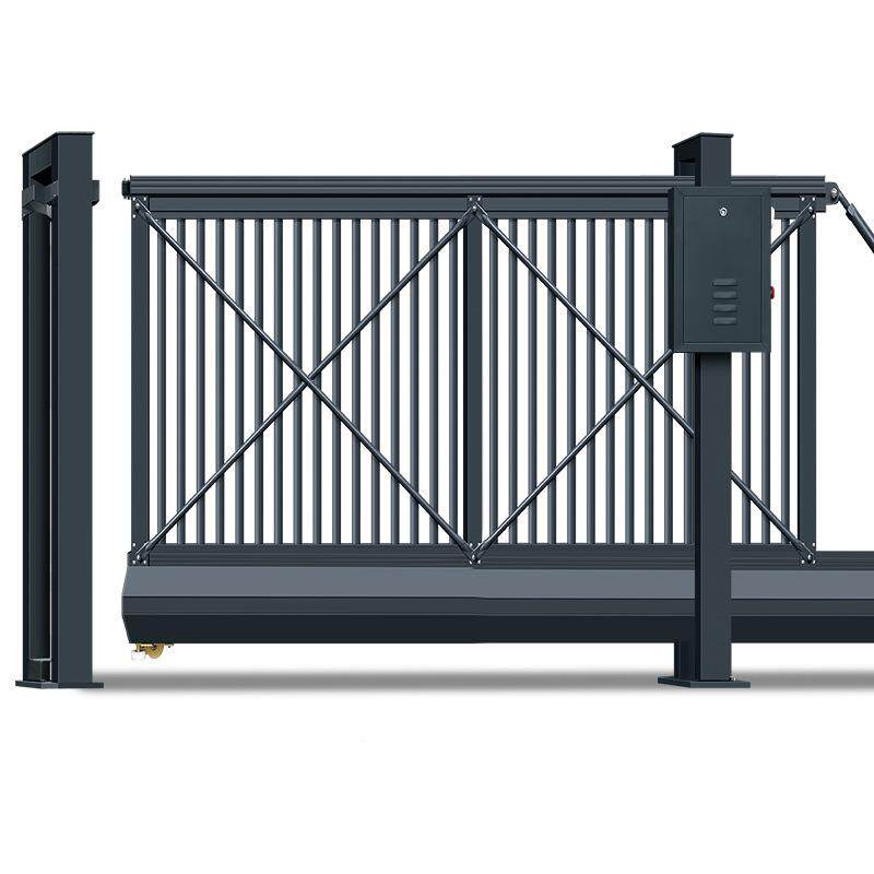 电无轨动道自动收悬缩门工业大门抗风铝合金不锈钢控遥浮平移门