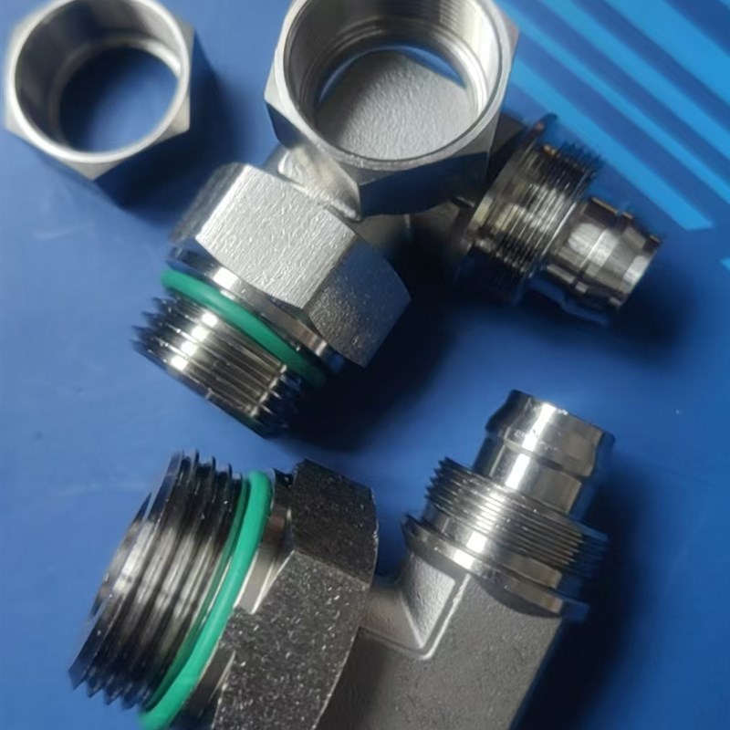 不锈钢304快拧接头万向锁母直角G螺纹旋转气I管接头带O圈ABL8-G1/