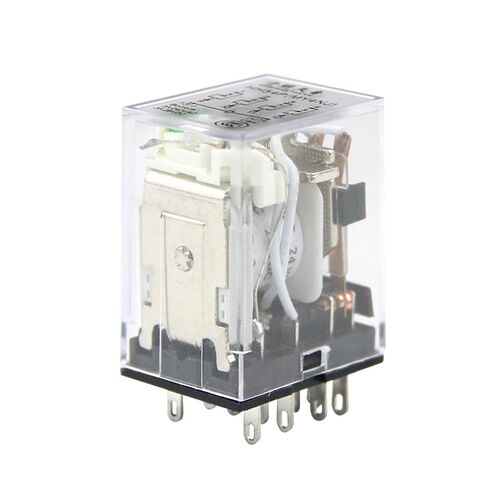 HH54P中间继电器DlC12V24V 220V380V交流小型继电器14只脚四开四