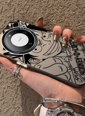 海贼王路飞适用vivox100手机壳新款vivis18pro高级感vovos17全包防摔x90彩银s1680por60男女款s155012的套x27