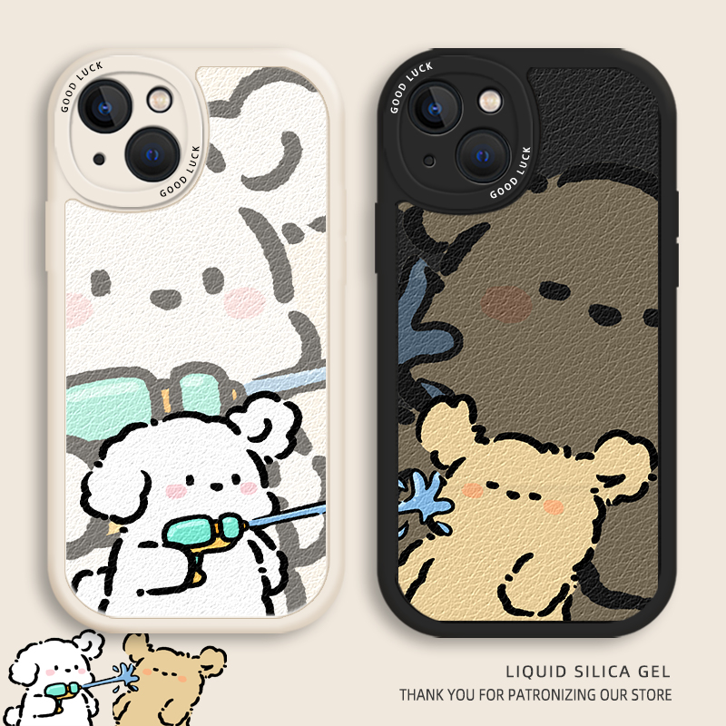 小狗手机壳适用iphone15苹果13情侣华为mate60pro/p40/nova12荣耀100小米14红米k70一加vivo/opporeno11/iqoo