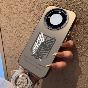 适用华为mate60pro手机壳p50进击的巨人nova12新款11自由之翼7荣耀100动漫90高级感80彩银x40i镭射30男magic5