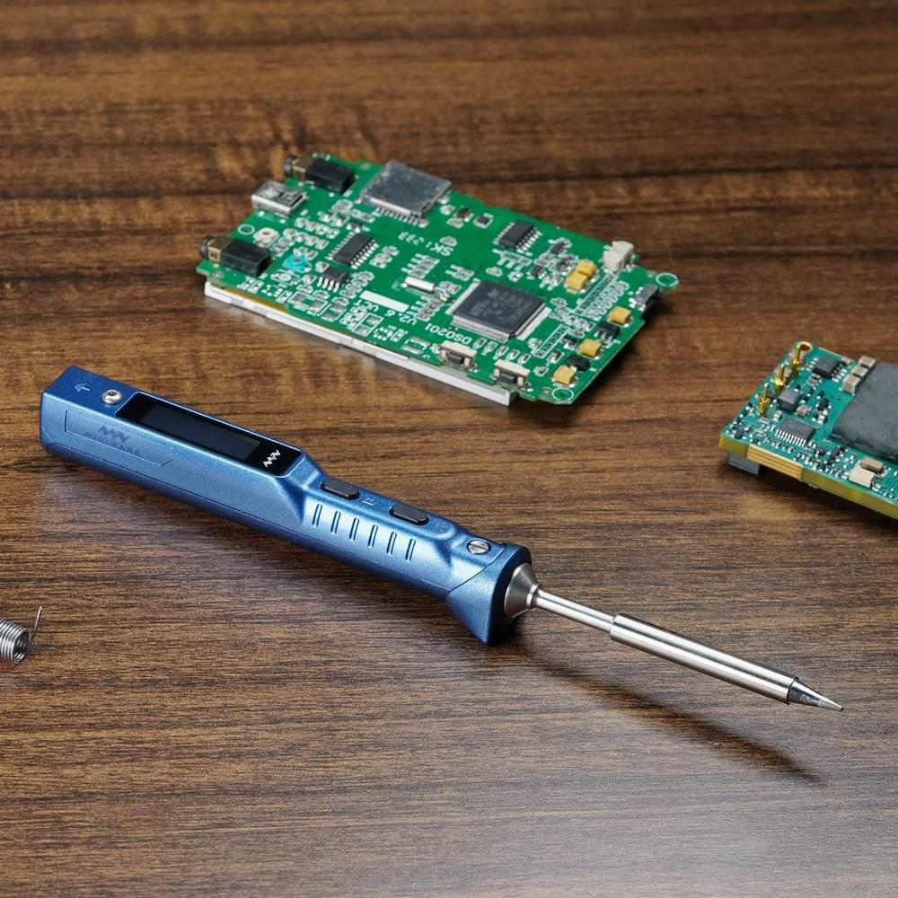 敏维TS101电烙铁TYPE-C供电PD3.1协议90W直流DC5525宽电压USB-C口