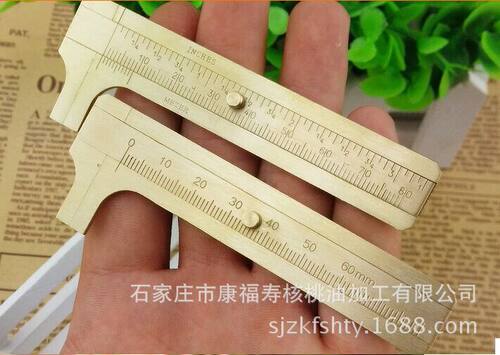 0-150MM 文玩塑料铜卡尺 0-80mm游标卡尺 金属测杆