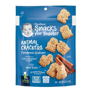 嘉宝Gerber美国嘉宝儿童营养饼干钙铁锌宝宝零食磨牙棒