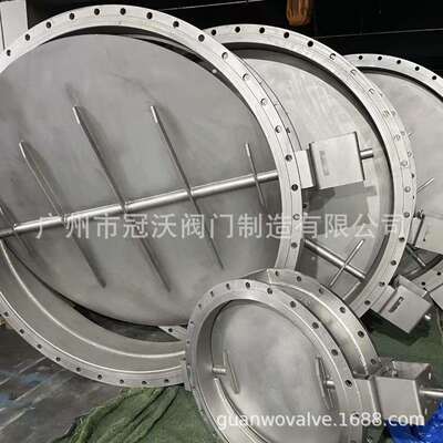 手动电动气动涡轮不锈钢通风蝶阀304L316L2205不锈钢通风蝶阀