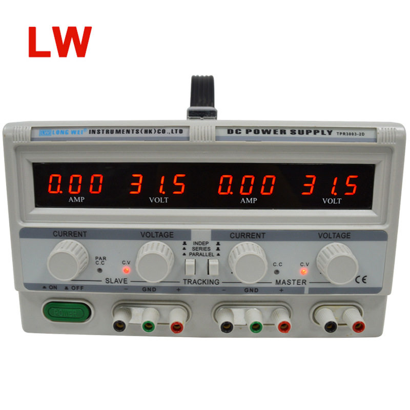 龙威TPR3002-2DF双路电源LED直流稳压数显30V2A线性可调电源