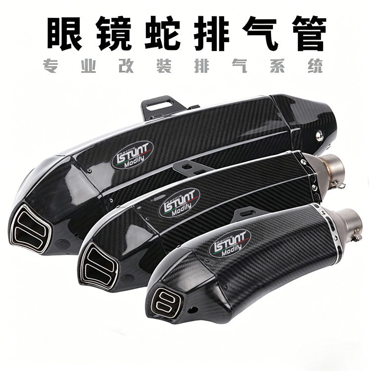 摩托车跑车改装 Z800 ZX10R 6R黄龙600小忍者GSX250R眼睛蛇排气管