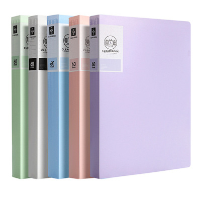 好货File Folders 40 60 80 Pages A4 Size Information Book Loo