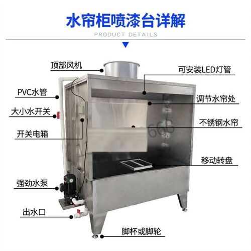 极速柜喷漆台喷涂过滤机n械喷油除尘喷油漆室内水循环空气喷胶净