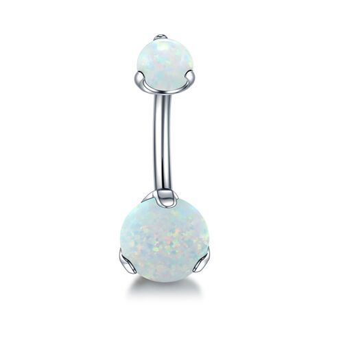极速1PC Steel Opal Ear Cartilage Tragus Daith Helix Clicker