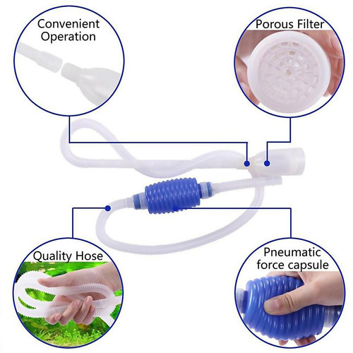 好货Aquarium Siphon Fish Tank Syphon Vacuum Cleaner Pump Sem