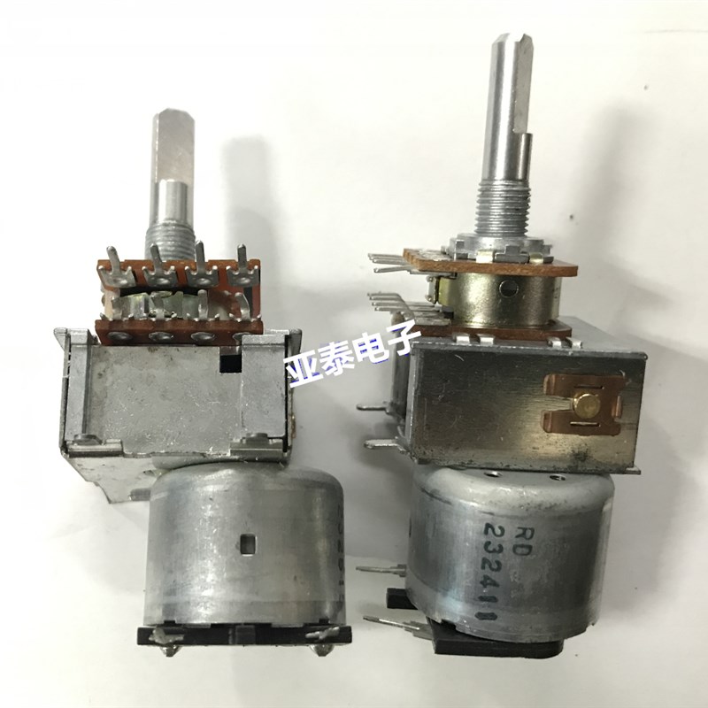 台湾FD福华148型马达电位器B250K*2轴长25MM双排带抽头8脚位