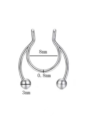 极速2021 Fake Piercing Nose Ring Alloy Nose Piercing Hoop Se