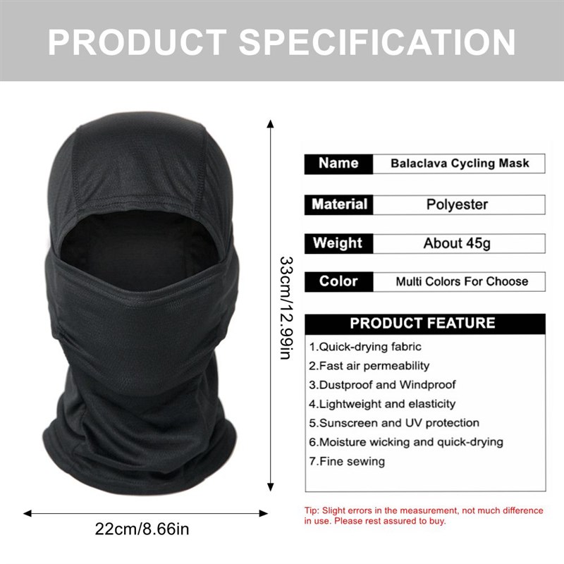 极速Multicam Camouflage Balaclava Cap Full Face Shield Cycli