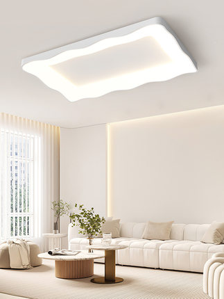 客厅主灯极简2023年新款白色网红LED吸顶灯现代简约广东中山灯