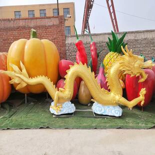 树脂玻璃钢仿铜龙雕塑龙长龙大型户外龙公园林景观龙摆件