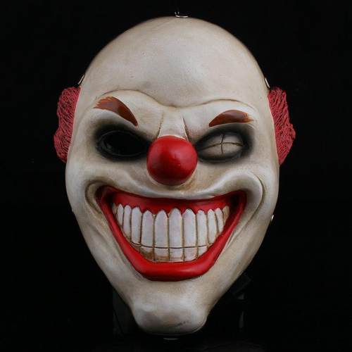 万圣节精品树脂Payday2主题珍藏版游戏收获日2系列邪恶小丑面具