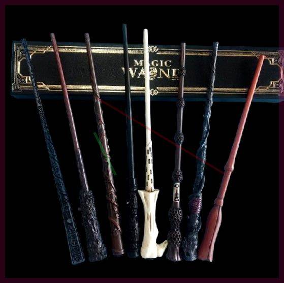 可发光施咒哈利波特魔杖可喷火卢娜伏地魔食死徒周边同款魔法杖棒