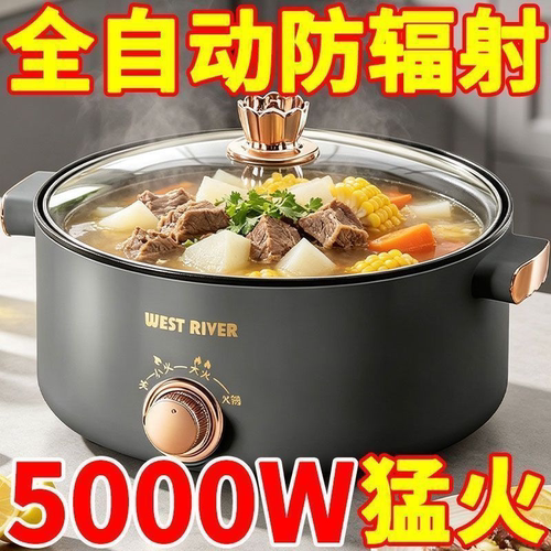 德国全自动电火锅一体炒菜电炒锅多功能料理锅蒸煎炒涮不粘烹饪锅