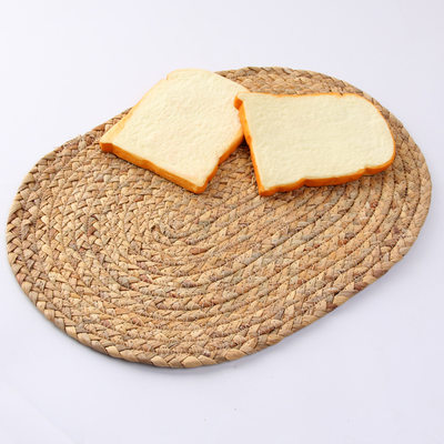 推荐Weaving water hyacinth straw woven round mat dining tabl