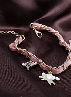 日漫卡通百变小樱魔术卡魔术权杖手链创意小樱翅膀五角星皮绳手链