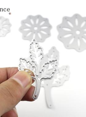 5 件叶片金属切削的 DIY 剪贴簿照片相册装饰压花文件夹模板纸卡