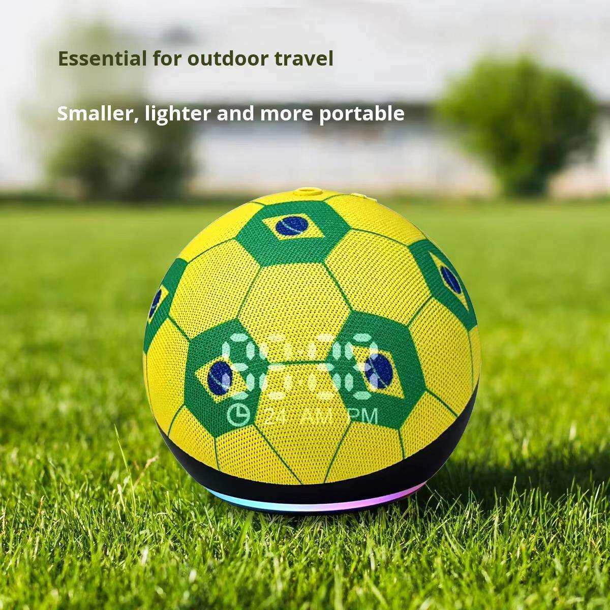 新款AlaxeFootball5.3音箱RGBLED时钟显示屏IPX6防水户