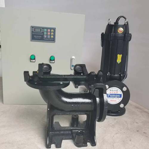 污水铸铁潜水泵耦合成套壁挂式控制箱 惠州沃德100WQ100-7-4KW