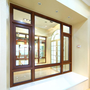 断桥铝门窗封阳台平开窗 铝合金隔音防盗平开窗 厂家批发招商加盟