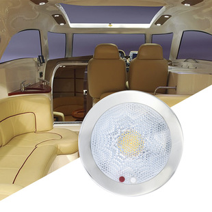 工厂直供LED顶灯低压房车吸顶灯船舱灯游艇灯双色圆形灯触摸开关