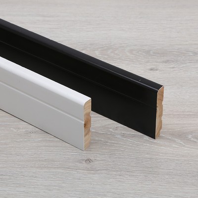 踢脚线实木8公分简约灰色地脚线黑色实木贴脚线冷色系
