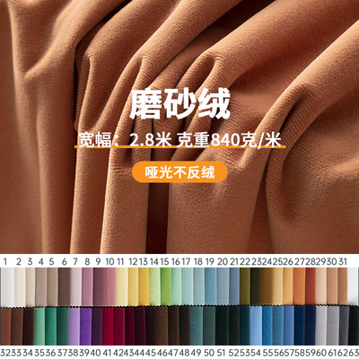 布宅2.8宽磨砂绒布料 哑光不倒绒面料婚礼背景幕布窗帘平绒布