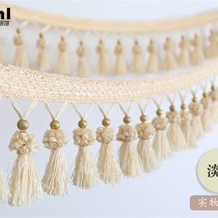 饰边穗流苏辅料配件吊穗珠子窗幔头底边穗桌旗 草莓窗帘花边下摆装